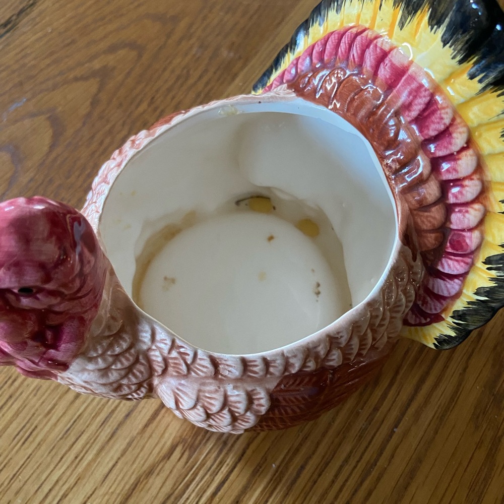 Vintage Thanksgiving Ceramic Turkey Planter - Picture 4 of 6